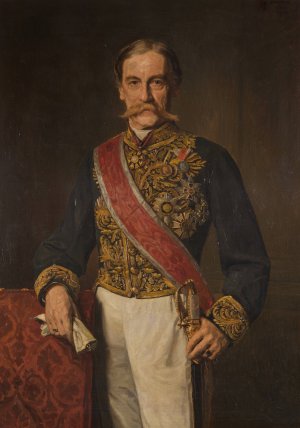 Minister Karl Hohenwart, Graf von Gerlachstein by Rudolf Konopa Oil Painting