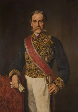 Minister Karl Hohenwart, Graf von Gerlachstein Oil painting by Rudolf Konopa