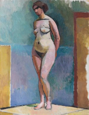Stehender weiblicher Akt im Atelier by Rudolf Levy Oil Painting