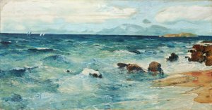 Coastal Landscape by Rudolf Low Oil Painting