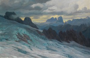 In den Dolomiten by Rudolf Reschreiter Oil Painting