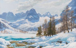 Seebensee bei Ehrwald by Rudolf Reschreiter Oil Painting