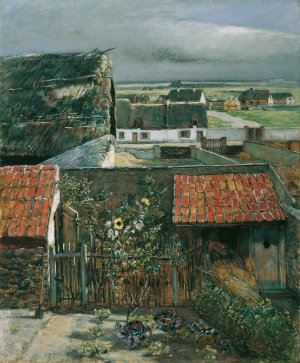 Bretonische Landschaft by Rudolf Ribarz Oil Painting