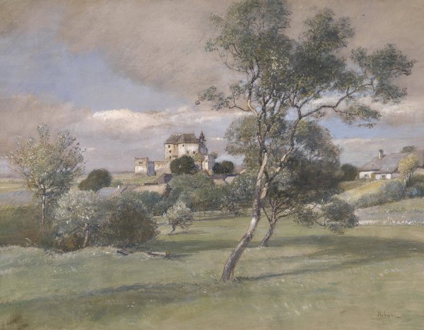 Schlos Albrechtsberg by Rudolf Ribarz - Hand-Painted Oil Painting Reproduction