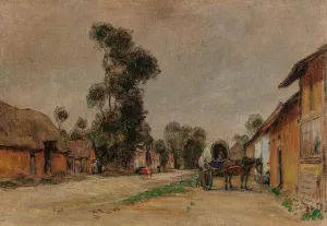Strasse von Bethencourt Oil painting by Rudolf Ribarz