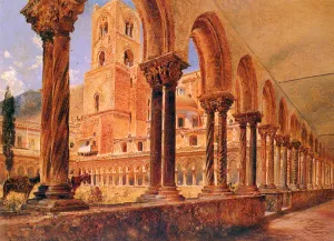 A View Of Monreale, Above Palermo by Rudolf Von Alt - Oil Painting Reproduction