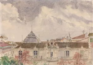 Belvedere Palace, Vienna by Rudolf Von Alt Oil Painting