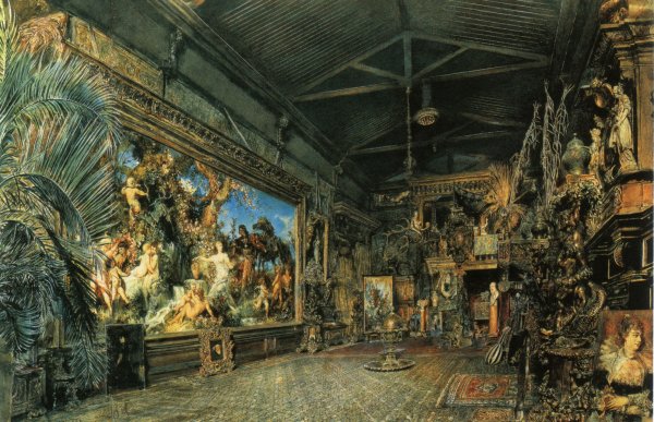 Main Product Photo of Das Atelier vor der Versteigerung Painting by Rudolf Von Alt
