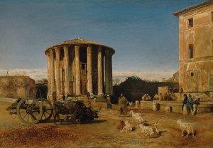 Der Vestatempel in Rom by Rudolf Von Alt Oil Painting