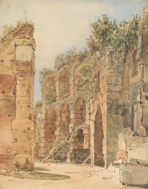 Die Burgruine Emmerberg in der neuen Welt bei Wiener Neustadt by Rudolf Von Alt Oil Painting