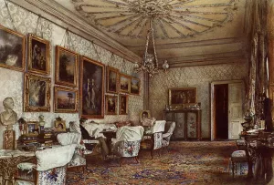 Interior of the Palais Lanckoronski, Vienna painting by Rudolf Von Alt