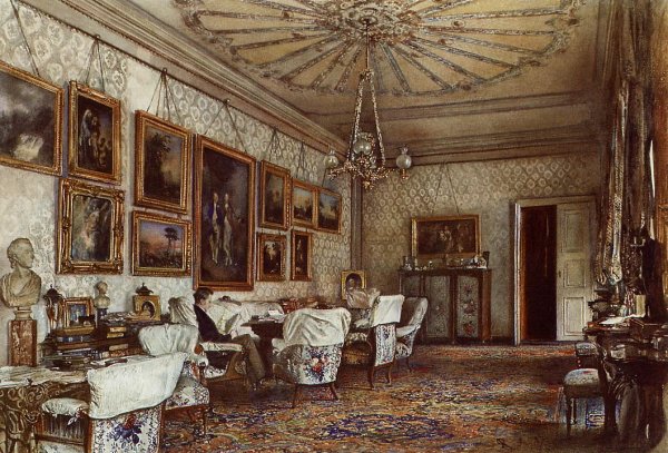 Main Product Photo of Interior of the Palais Lanckoronski, Vienna Painting by Rudolf Von Alt
