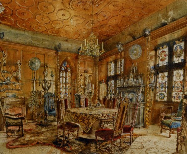 Main Product Photo of Schlossinterieur Im Renaissancestil Painting by Rudolf Von Alt