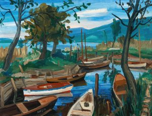 Bodenseelandschaft by Rudolf Wacker Oil Painting