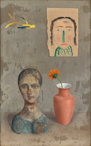 Zwei Kopfe by Rudolf Wacker Oil Painting