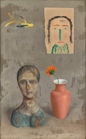 Zwei Kopfe by Rudolf Wacker Oil Painting