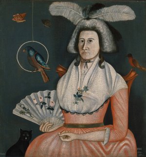 Molly Wales Fobes by Rufus Hathaway Oil Painting