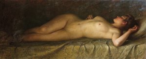 Liegender Frauenakt by Ruggero Panerai Oil Painting