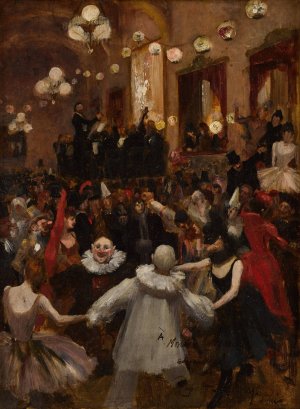 Bal Masquee by Rupert Bunny Oil Painting