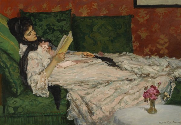 Femme Lisant by Rupert Bunny - Hand-Painted Oil Painting Reproduction