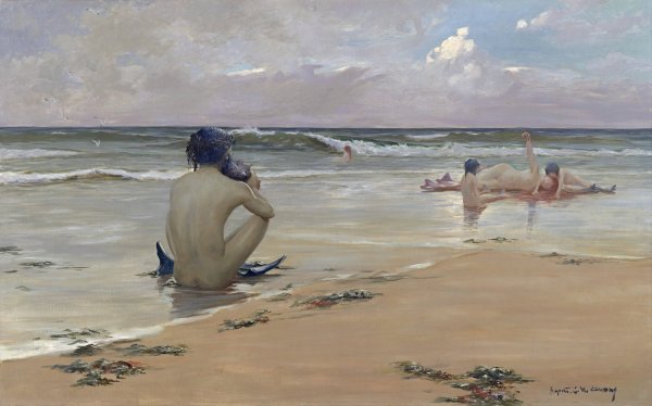 Sea Idyll  by Rupert Bunny - Hand-Painted Oil Painting Reproduction