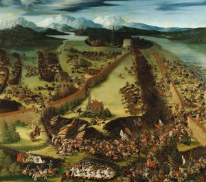 The Battle of Pavia by Rupert Heller Oil Painting