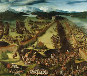 The Battle of Pavia by Rupert Heller Oil Painting
