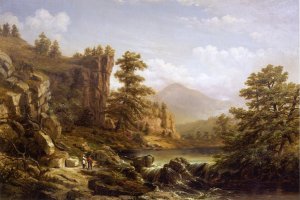 Hunters in Laurel Run, Pennsylvania by Russell Smith Oil Painting