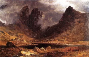 Llyn Bochlwye Oil painting by Russell Smith