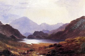 Llyn Dinas, Wales painting by Russell Smith