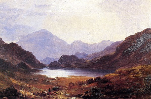 Llyn Dinas, Wales by Russell Smith - Hand-Painted Oil Painting Reproduction