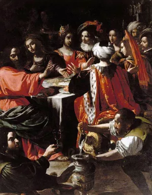 Wedding Feast at Cana by Rutilio Manetti Oil Painting