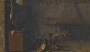 Kitchen with Hare by Sebastien Bourdon Oil Painting