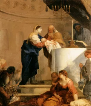 Presentation in the Temple by Sebastien Bourdon Oil Painting
