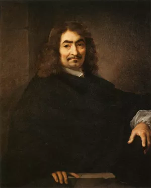 Presumed Portrait of Rene Descartes by Sebastien Bourdon - Oil Painting Reproduction
