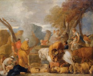 Sacrificial Scene by Sebastien Bourdon Oil Painting
