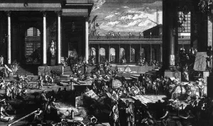 The Academy of Sciences and Fine Arts Oil painting by Sebastien I Le Clerc