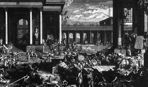 Main Product Photo of The Academy of Sciences and Fine Arts Painting by Sebastien I Le Clerc