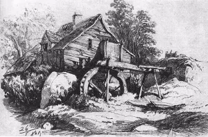 Mill by Sandor Brodszky Oil Painting