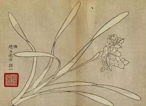 Sakai Hoitsu gajo, Pl.10 by Sakai Hoitsu Sakai Hoitsu gajo, Pl.10 by Sakai Hoitsu Oil Painting