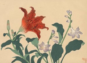 Lily by Sakai Hoitsu Oil Painting