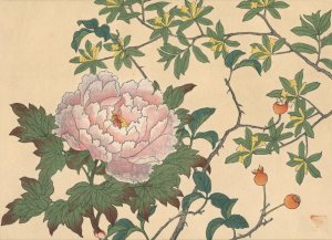 Peony by Sakai Hoitsu Oil Painting