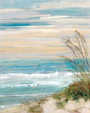 Beach At Dusk by Sally Swatland Oil Painting