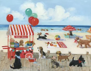 Beach Bark Park I Oil Painting by Sally Swatland - Bestsellers
