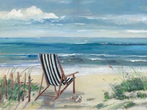 Beach Chair I by Sally Swatland Oil Painting