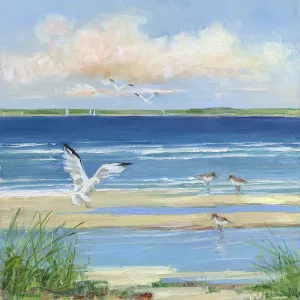 Beach Combing I Oil Painting by Sally Swatland - Contemporary