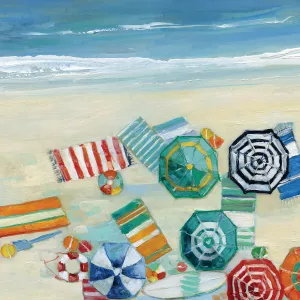 Beach Fun II Oil painting by Sally Swatland