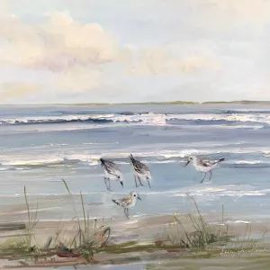 Beach Hopping by Sally Swatland Oil Painting