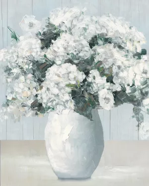 Beach House Hydrangeas by Sally Swatland Oil Painting