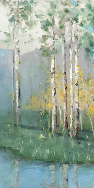 Birch Reflections IV Oil Painting by Sally Swatland - Bestsellers